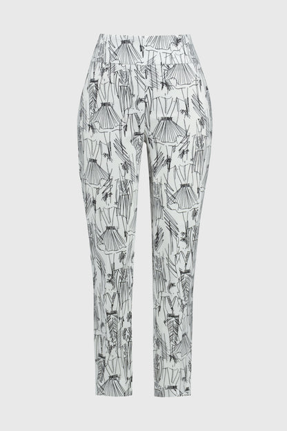 Slim Fit Pull-On Pant in Expressive Millennium Print by Joseph Ribkoff #251002