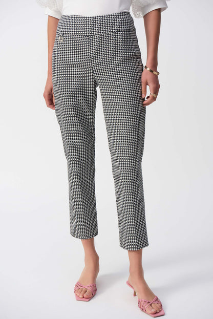 Pantalon court à enfiler en jacquard à imprimé géométrique, par Joseph Ribkoff #251220