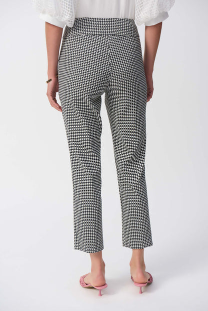 Pantalon court à enfiler en jacquard à imprimé géométrique, par Joseph Ribkoff #251220