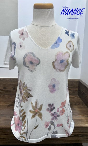 Floral Garden Radiance - The Frank Lyman Sweater #251552