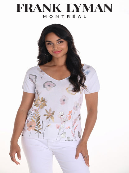 Floral Garden Radiance - The Frank Lyman Sweater #251552