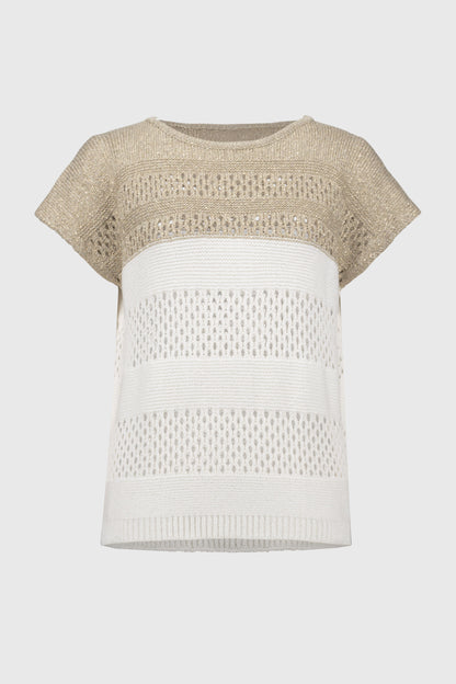 Tricot de style pull métallique à blocs de couleurs, par Joseph Ribkoff #251927