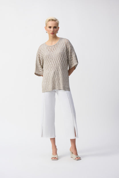 Tricot de style pull en dentelle à paillettes - Joseph Ribkoff #251928