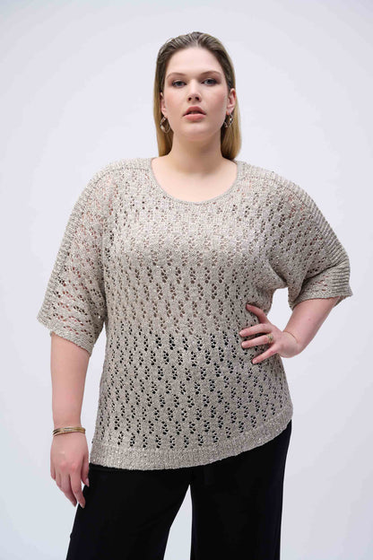 Tricot de style pull en dentelle à paillettes - Joseph Ribkoff #251928