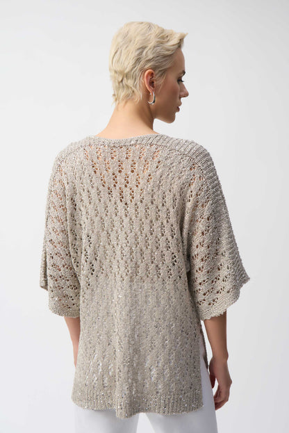 Tricot de style pull en dentelle à paillettes - Joseph Ribkoff #251928