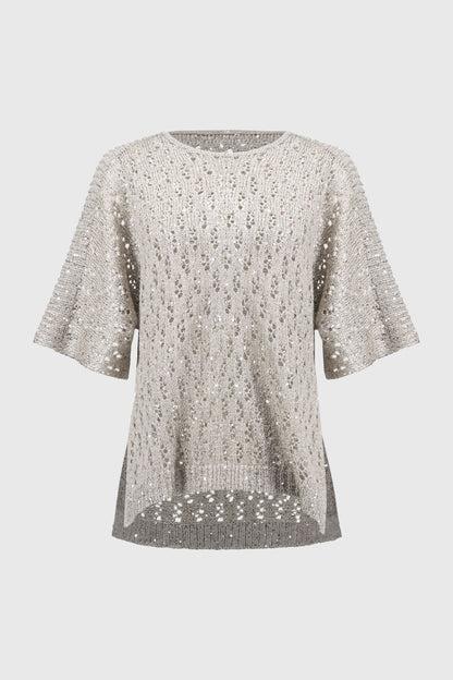 Tricot de style pull en dentelle à paillettes - Joseph Ribkoff #251928