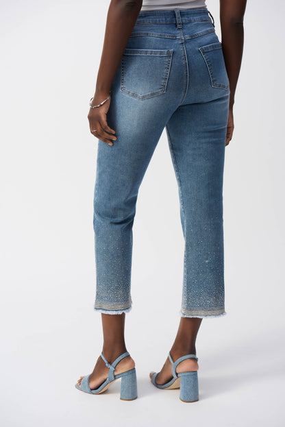 Straight Cropped Stretch Jeans by Joseph Ribkoff #251956