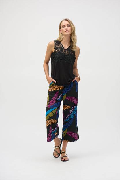 Straight-cut jersey camisole with guipure detail - Joseph Ribkoff #252076
