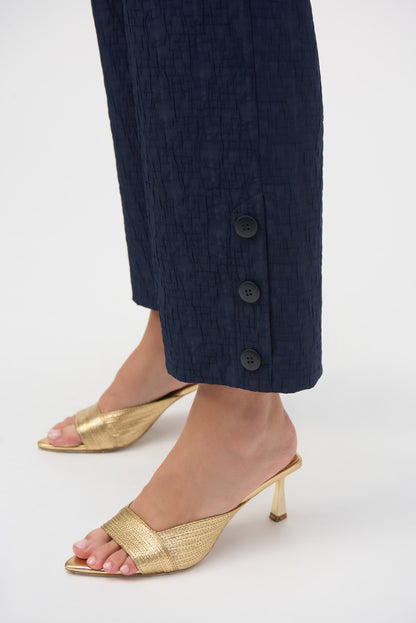 Pull-on jacquard wide leg pants by Joseph Ribkoff #252111