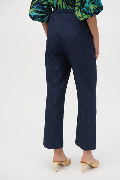 Pull-on jacquard wide leg pants by Joseph Ribkoff #252111