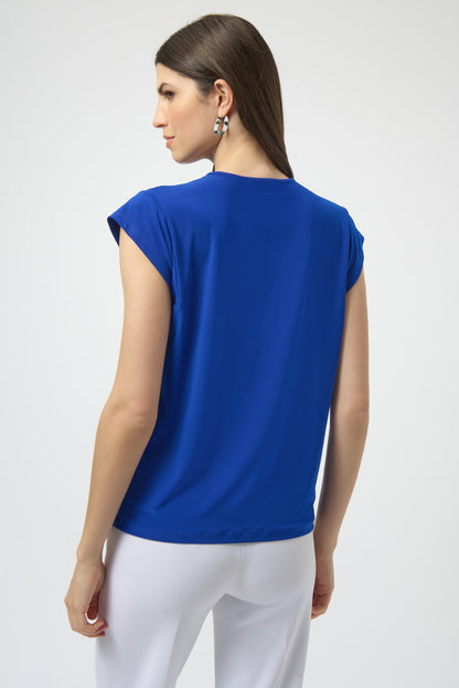 Silky Knit Short Sleeve Straight Top - Joseph Ribkoff #252127