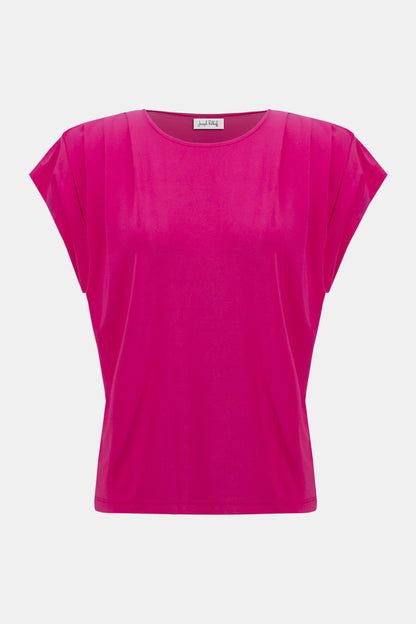 Silky Knit Short Sleeve Straight Top - Joseph Ribkoff #252127