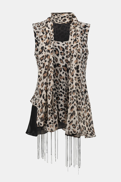 Animal Print Chiffon A-Line Tunic - Joseph Ribkoff #252155