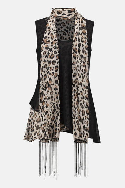 Animal Print Chiffon A-Line Tunic - Joseph Ribkoff #252155