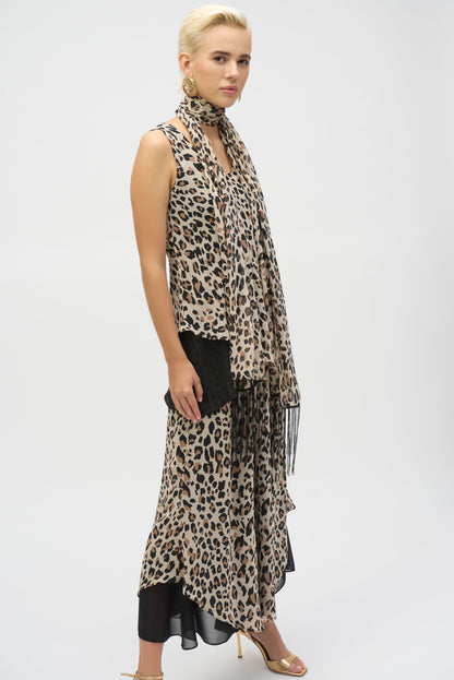 Animal Print Chiffon A-Line Tunic - Joseph Ribkoff #252155