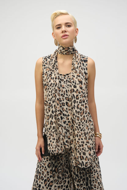 Animal Print Chiffon A-Line Tunic - Joseph Ribkoff #252155