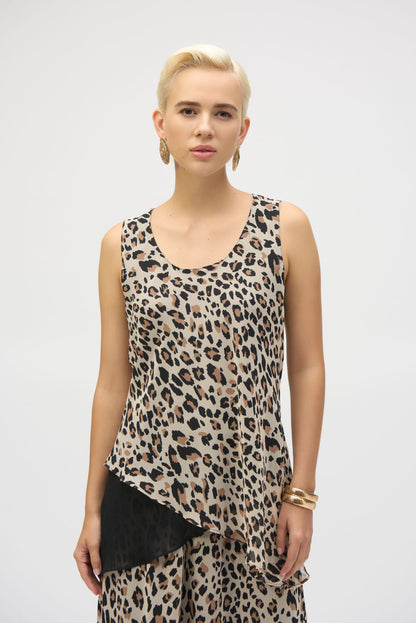 Animal Print Chiffon A-Line Tunic - Joseph Ribkoff #252155