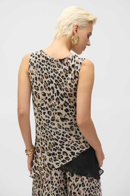 Animal Print Chiffon A-Line Tunic - Joseph Ribkoff #252155