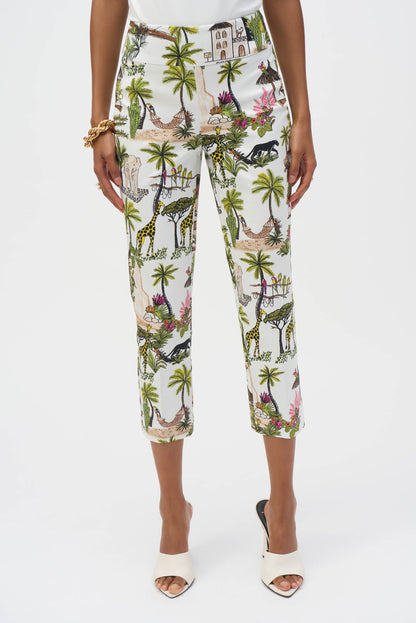 Pantalon court à imprimé expressif en Millennium - Joseph Ribkoff #252232