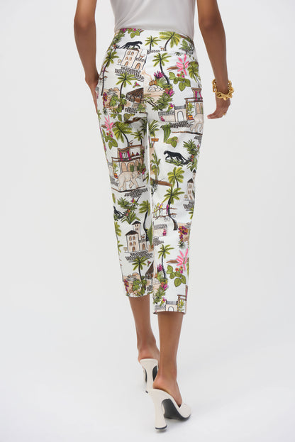Pantalon court à imprimé expressif en Millennium - Joseph Ribkoff #252232