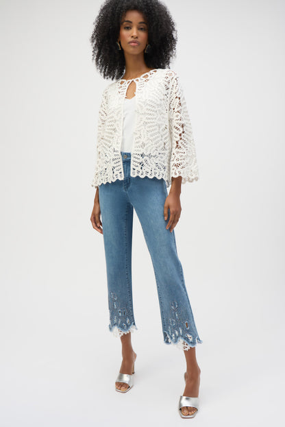 Veste en tricot au crochet, par Joseph Ribkoff #252905