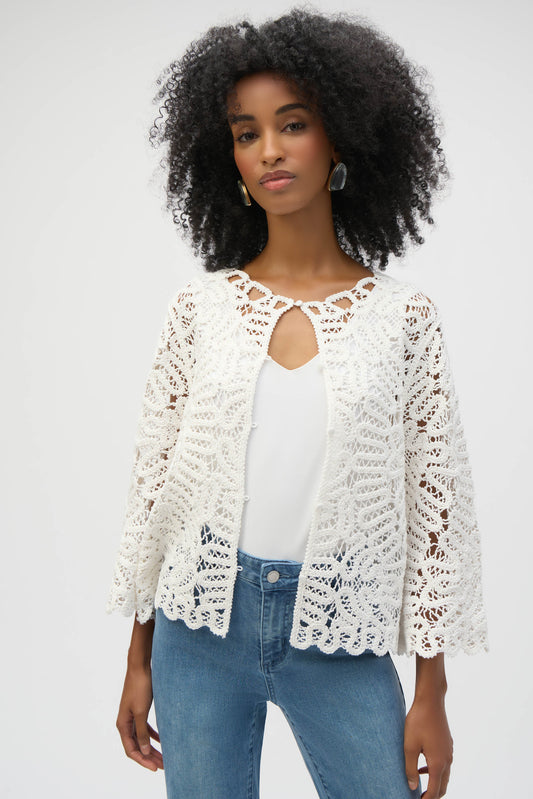 Crochet Knit Jacket, by Joseph Ribkoff #252905