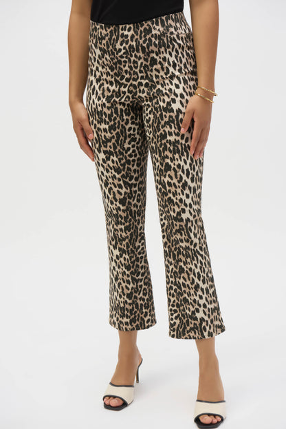 Leopard print stretch jeans in a straight cut - Joseph Ribkoff #252907