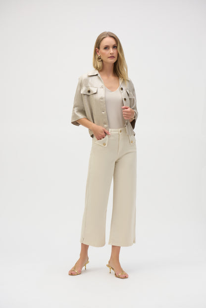 Jeans-culotte en denim extensible - Joseph Ribkoff #252914