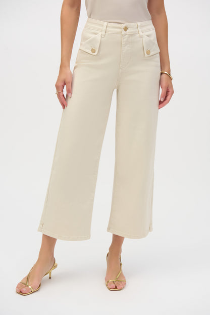 Jeans-culotte en denim extensible - Joseph Ribkoff #252914