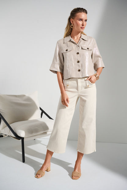 Jeans-culotte en denim extensible - Joseph Ribkoff #252914