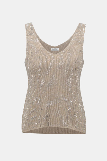 Camisole en tricot métallique avec strass - Joseph Ribkoff #252915