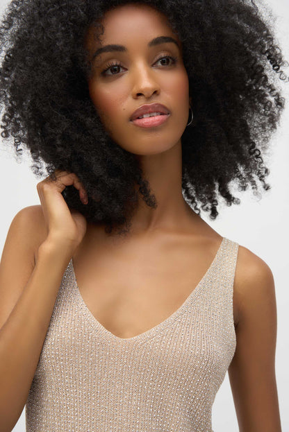Camisole en tricot métallique avec strass - Joseph Ribkoff #252915
