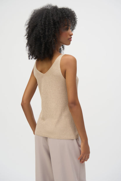 Camisole en tricot métallique avec strass - Joseph Ribkoff #252915