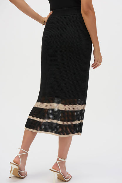 Open-knit striped skirt - Joseph Ribkoff #252923