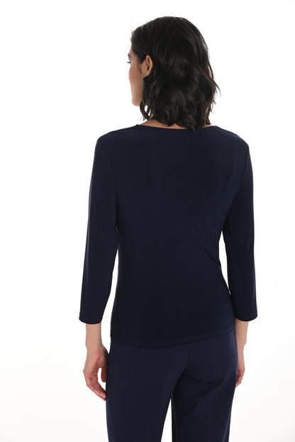 L’Élégance Drapée L’Aura Minuit : Le Haut Frank Lyman #253046