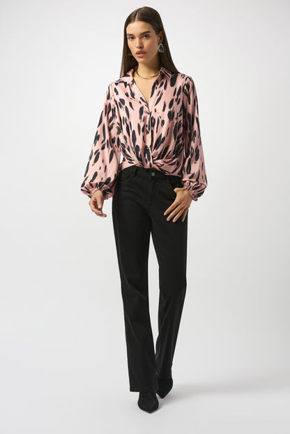 Glamour Feline - Joseph Ribkoff Satin Top #253059