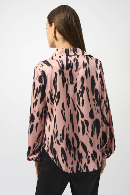 Glamour Feline - Joseph Ribkoff Satin Top #253059