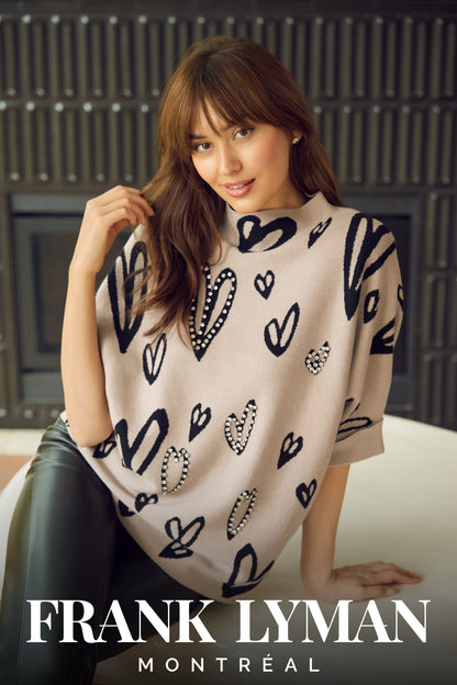 Elegant Hearts - Frank Lyman Knit Top #253721