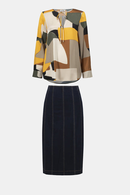 Canadian Casual Elegance - The Joseph Ribkoff Tapered Skirt #253996