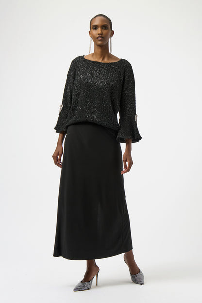Romantic Metallic Shine - The Boxy Top by Joseph Ribkoff #254098
