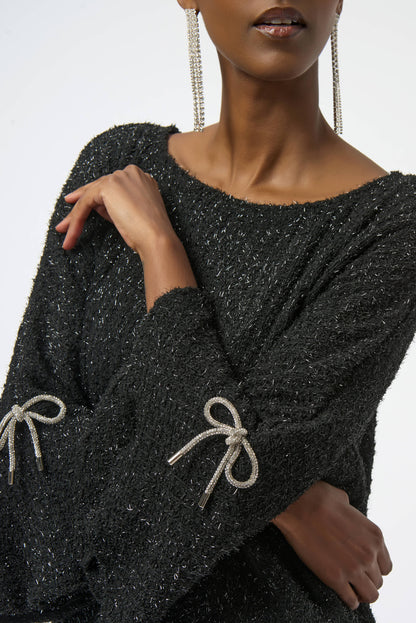Romantic Metallic Shine - The Boxy Top by Joseph Ribkoff #254098