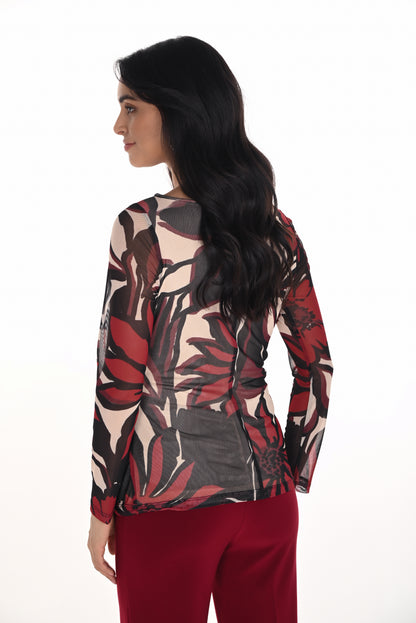 Rouge Impact Florale - Le haut Frank Lyman #254157