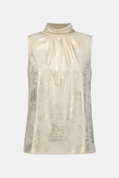 Élégance Dorée — Le Haut Sans Manches Métallisé Joseph Ribkoff #261008