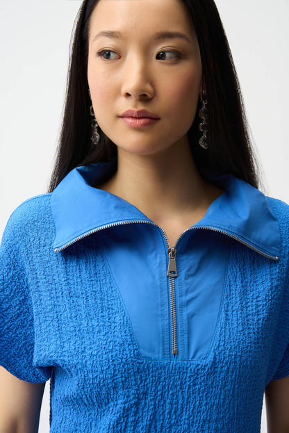 Éclat Bleu Portuaire – Le Haut Texturé Joseph Ribkoff #261017