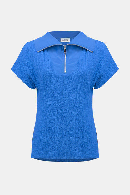 Éclat Bleu Portuaire – Le Haut Texturé Joseph Ribkoff #261017