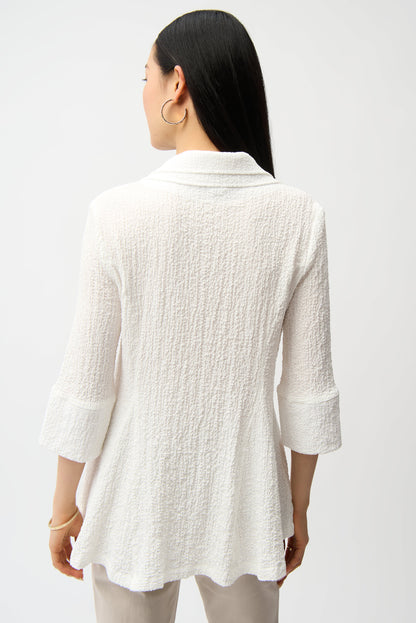 Élégance Évasée Gaufrée – Le Blouson Joseph Ribkoff #261128