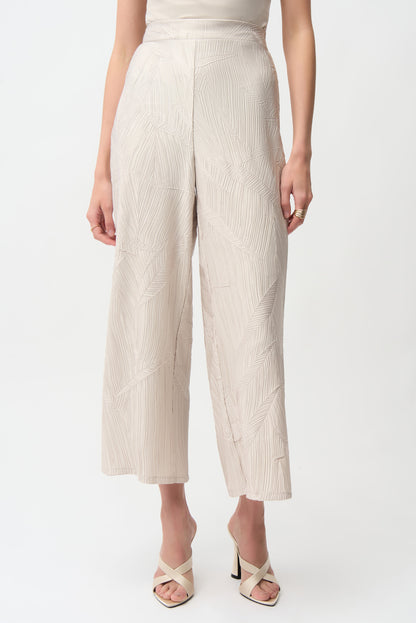 Pull-on pleated satin culottes - Joseph Ribkoff #261161