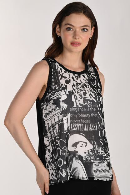 Camisole à imprimé urbain et message signature – Frank Lyman #261202