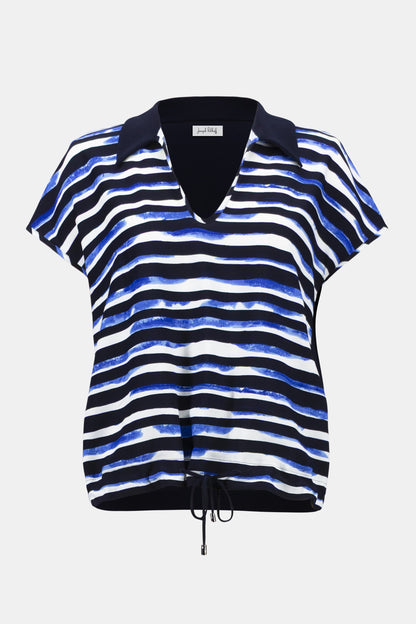 Rayure des Fonds Marins – Le Haut à Col Chemisier Joseph Ribkoff #261231