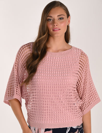 Tricot Ajouré à Manches Trois-Quarts – Frank Lyman #261612